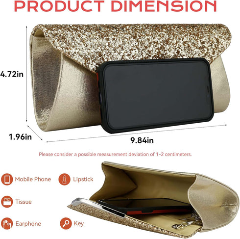 Evening Bag Clutch Purses for Women,Evening Clutch Party Shoulder Handbag Wedding Bag...
