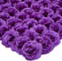 Bright Creations 50 Pack Purple Roses Artificial Flowers Bulk, 3 Inch Stemless Fake Silk for Decorations, Wedding, Faux Bouquets...
