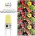 G8 LED Bulb Dimmable 3W T4 JCD Type Bi-Pin Base Daylight White 6000K 120V 20-25W Halogens Replacement for Puck Light, Under Cabinet Light, Under C...