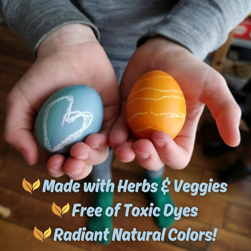 Natural Earth Paint Egg Dye Kit – Eco-Friendly, Non-Toxic Easter Egg Coloring for Kids & Adults – 4 Food-Safe Dyes, No Boiling Needed, Mixable Col...