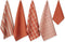 DII Assorted Woven Kitchen Set, Dishtowel, 18x28, Dishcloth, 13x13, Spice, 5 Piece...