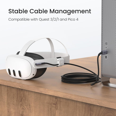 KIWI design 10FT/3M Link Cable Compatible with Quest 3/2/1/Pro, and Pico 4, USB3.0 Link Cable with Cable Clip...