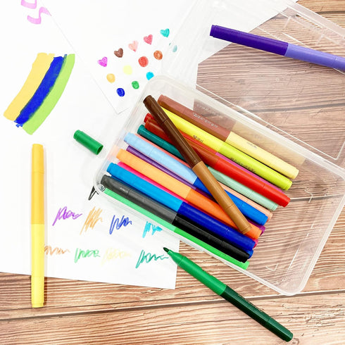 Large Capacity Clear Pencil Case, Plastic Pencil Boxes Stackable Design, Supply Boxes for Kids Boys School Classroom,1 Pack...