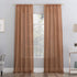 No. 918 Genevieve 2-pack 2-pack Linen Weave Sheer Semi-Sheer Grommet Curtain Panel Pair, 50" x 84", Sienna...
