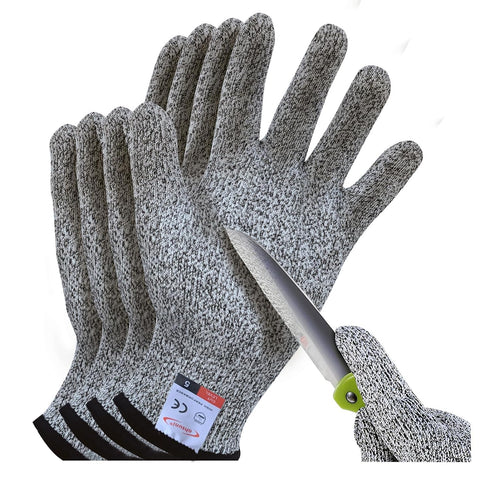 Cutting Gloves, 2 Pairs of Cut Resistant Gloves Food Grade, Kitchen Gloves for Cutting, Oyster Shucking, Fish Fillet Processing, Carving Wood and ...