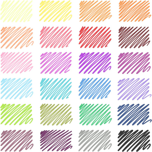 ARTEZA Felt Tip Pens, Set of 24, Sherbet Colors, 1.0–1.5mm Fiber Tip, Quick-Drying Ink...
