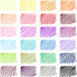 ARTEZA Felt Tip Pens, Set of 24, Sherbet Colors, 1.0–1.5mm Fiber Tip, Quick-Drying Ink...