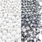 Set of Czech Faceted Glass Beads, Fire-Polished, Round 3mm, 4mm, 6mm. Two colors: Chalk White, Crystal Full Labrador. A total of 500 Pieces. Kit f...