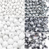 Set of Czech Faceted Glass Beads, Fire-Polished, Round 3mm, 4mm, 6mm. Two colors: Chalk White, Crystal Full Labrador. A total of 500 Pieces. Kit f...