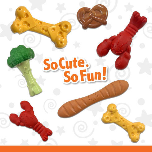 Nylabone Lobster Dog Toy Power Chew – Cute Dog Toys for Aggressive Chewers – with a Funny Twist! Filet Mignon Flavor, Small/Regular...