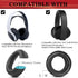 PS5 Replacement Earpads Compatible with Sony Playstation 5 Pulse 3D PS5/PS4 New Version 2018 CUHYA-0080 Wireless Headphones Protein Leather Parts ...
