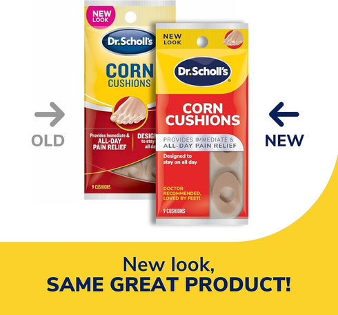 Dr. Scholl's CORN CUSHIONS, 9 ct // Immediate & All-Day Pain Relief - Designed to Stay on All Day...