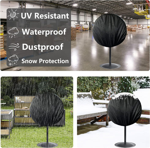 Industrial Fan Cover, Waterproof Outdoor Fan Covers, Compatible for 20-24 Inch Wall Mount Fan and Pedestal Fan, Heavy Duty 600D oxford Dustproof F...