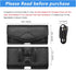 Leather Dual Phone Holster with Belt Loop for 2 Phones Horizontal Two Phone Belt Holder for Men Carrying Phone Pouches Black for iPhone 14, 13?12?...