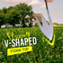 Amposei Stainless Steel Multifunctional Weeder, Hand Weeder Tool Stand Up Weed Puller Tool with Long Handle, V-Shaped Light Duty Hand Weeder for L...