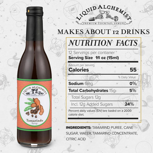 Liquid Alchemist Tamarind Syrup for Cocktails - Real Ingredients Make our Tamarindo Syrup the Perfect Spicy Margarita Mix - Made with Fresh Tamari...
