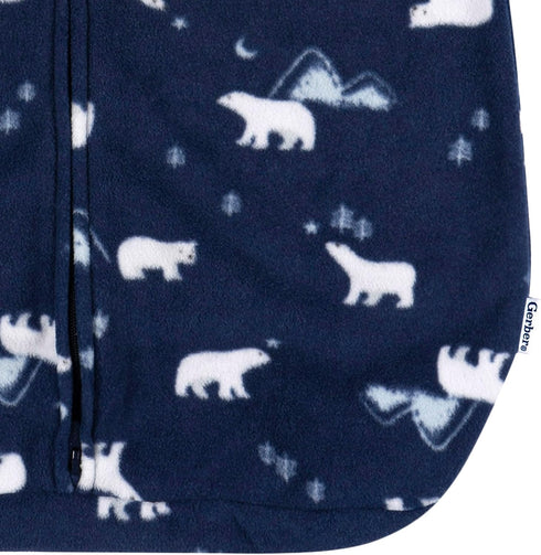Gerber Baby Unisex Fleece Wearable Blanket, Polar Bears, 0-6 Months...