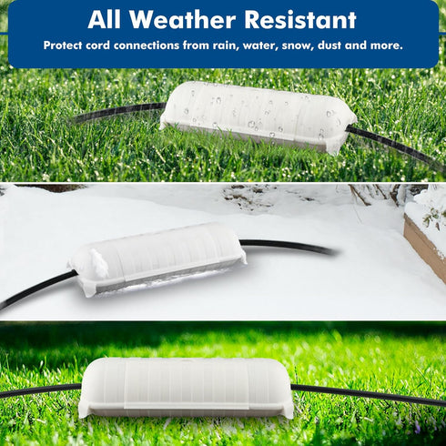 RESTMO Outdoor IP44 Waterproof Connection Box, Weatherproof Electrical Extension Cord Cover, Safety Seal Enclosure to Protect Holiday Decorations,...