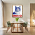 Posterizer 1 pcs-karma is a cat-retro design-funny poster for cat lovers-Comedy Art-Art for Animal Lovers-Living Room Bedroom Decor- unframed wall...