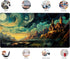 Cool Aesthetic Castle Mouse Pad Desk Pad Cute Cloudy and Starry Desk Mat, Office Desk Decor Anime Mousepad Laptop Keyboard and Mouse Mat, XXL Larg...
