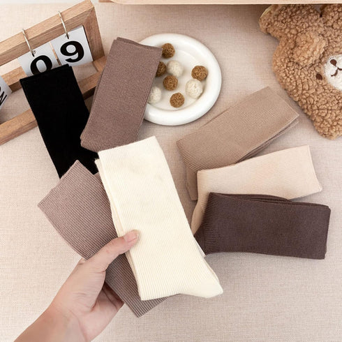 7 Pairs of Comfortable Fashion Wool Socks for Girls, Athletic Soft Socks for Women, Above Ankle Crew Stretch Neutral Socks for All Season...