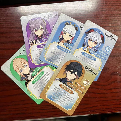 60PCS TCG Deck Cards,55PCS Ultra Rare Cards and 5Pcs Random UTR with Gilded Text English Version TCG Collection Kamisato Ayaka ZhongLI, Collectibl...