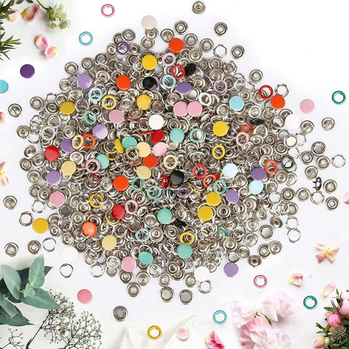 Minestylish 100 Sets Metal Snaps Buttons with Fastener Pliers Press Tool Kit Snaps for Sewing Perfect for DIY Crafts Clothes Hats and Sewing, Snap...