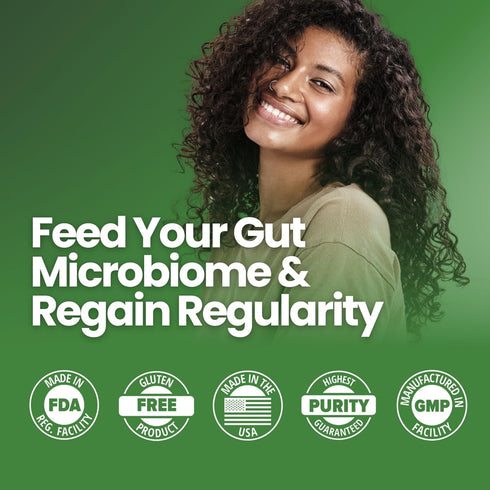 Layer Origin Constipiotic Prebiotic Fiber to Ease Bowel Movement and Support Regularity - 4.4 g Per Serving - HMO 2'FL, GOS, Inulin FOS - 30-Day S...