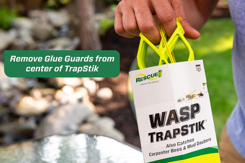 RESCUE! VisiLure® TrapStik for Wasps, Mud Daubers, Carpenter Bees – 2 Pack...