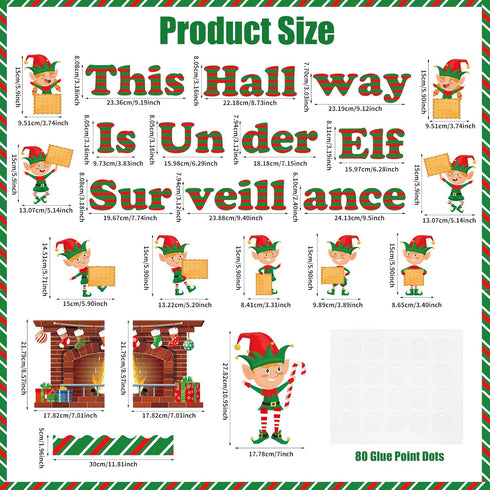 70 Pcs Christmas Bulletin Board Decorations Set Xmas Elf Cutouts with Red and Green Stripe Borders Trim Classroom Decor for Toddler Kids Students ...