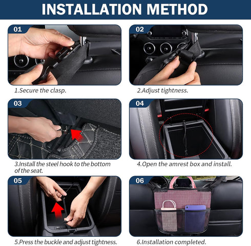 Eing Car Seat Back Organizer - Large Capacity Storage for Purses, Handbags & Kids' Items - Black...