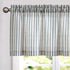 Vangao Kitchen Valance Linen Stripe Short Curtain Farmhouse Country Rustic Pinstripe Tickingstripe Light Filtering Rod Pocket Window Topper Treatm...