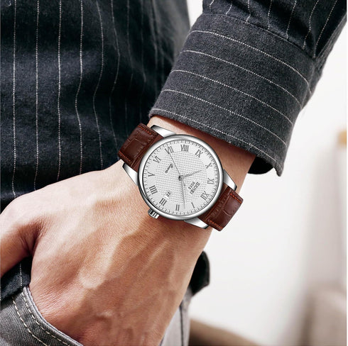 MASTOP Mens Womens Quartz Watch Roman Numeral Business Casual Fashion Analog Wrist Watch Classic Calendar Date Window 30M Waterproof Comfortable L...