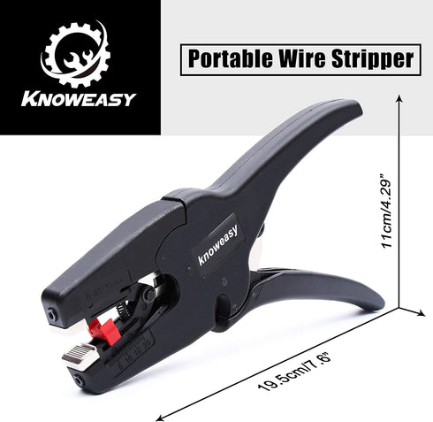 Wire Stripper, knoweasy Wire Stripper Tool with Cutter and 2 in 1 Wire Stripping Tool Works for Electronic,Electric,Automotive from 32 to 7 AWG...
