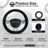 Elastic Stretch Steering Wheel Cover, Universal Interior Accessories Steering Wheel Cover for Women & Men, Breathable Microfiber Ice Silk, Anti-Sl...