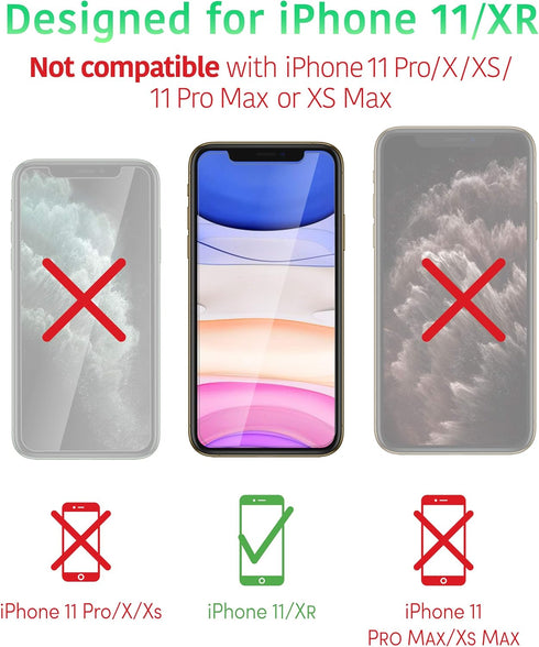 TalkWorks iPhone 11 Screen Protector (Also Fits iPhone XR) 3 Pack Tempered Glass Film Durable 0.33mm 9H Hardness, Shatter Proof, HD Touch Clarity,...