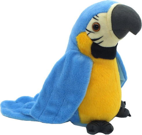 Talking Parrot Repeats What You Say Talking Bird Plush Animal Toy Electronic Plush Parrot for Boy and Girl Gift,4.3 x 8.7 inches(Blue)...