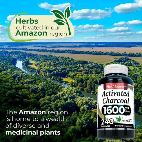 FITO MEDIC'S Lab | activated charcoal pills| 1600 mg per serving | 240 Caps | activated charcoal | charcoal capsules| charcoal pills| Ultra high A...