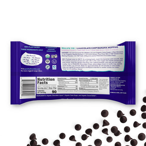 Pascha Chocolate Baking Chip, 85% Caca, 8.8 oz...