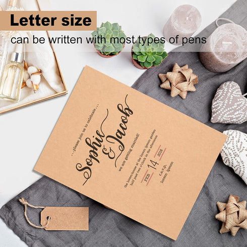 FEPITO 60 Sheets Kraft Paper 8.5 x 11 Inches Brown Paper Letter Size Craft Paper Sheets for Printing Labels DIY Arts and Craft...