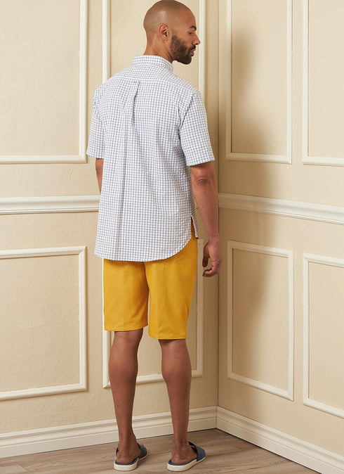Vogue Men's Fitted Shirt, Shorts, and Mid-Rise Jeans Sewing Pattern Kit, Design Code V1895, Sizes 40-42-44-46...