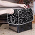 Moon Star Toaster Cover 4 Slice Black for Kitchen Moon and Star Print Toaster Dust Cover, Washable & Waterproof for Kitchen Universal Size Microwa...