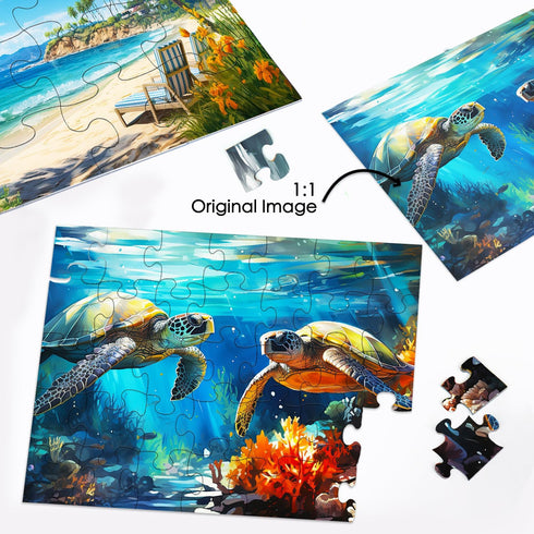 4 Pack (2 x 16 & 2 x 35)Large Piece Puzzles for Seniors, 4 Style Dementia Puzzles for Elderly, Jigsaw Puzzles Gift for Dementia Alzheimer's Produc...