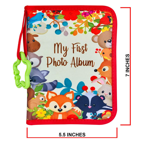 Baby Photo Album - Soft Baby Book First Year Baby Photo Book | My First Book of Photos with Woodland Animals - Baby Album Holds 4x6 Pictures for M...