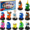 P.M.I. Stamps for Kids: 12 Among Us Toys with 16 Collectibles, Mini Figures for Party, Birthday, Gift & Decoration...
