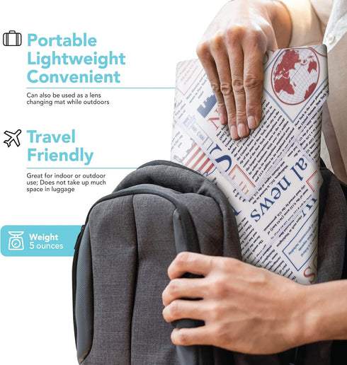 Foto&Tech Flexible Magic Cloth Wrapper, Anti-Scratch Camera Lens Book Wrap Travel Case, Compatible with DSLR Camera Lens Laptop Smartphone Tablet ...