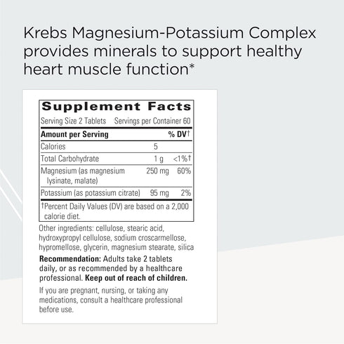 Integrative Therapeutics Krebs Magnesium-Potassium Complex - Healthy Heart Muscle Support* - Muscle Support Supplement with Magnesium Citrate, Pot...