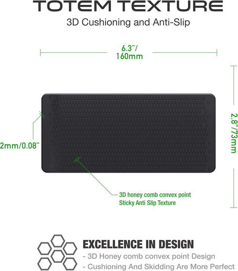 Anti Slip Pad Sticky Gripping Pad Sticky Gel Pad Multifunctional Fixate Gel Pads Non-Slip Mounting Pad Cell Pad, 6.3 x 2.8 inch (2 Pack)......