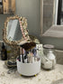 funest Makeup Brush Holder Organizer,360° Rotating Pencil Pen Holder Cup,Desk Accessories,5 Slot Make up Brushes Cup,for Storage Stand for Cosmeti...
