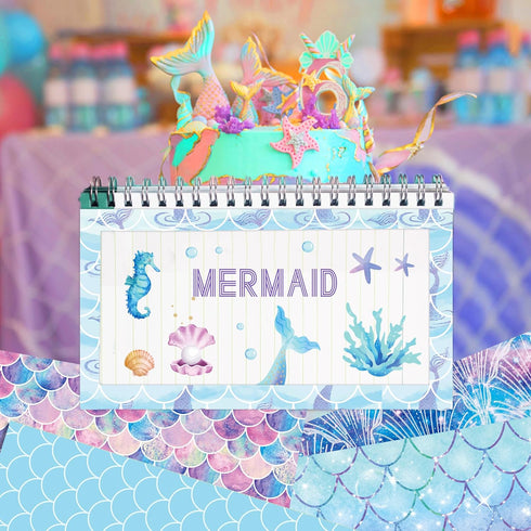 VIVIQUEN 24 Pack Mermaid Pattern Double-Sided Paper, 12-inches Purple Textured Scrapbook Paper Craft Paper Folded Flat for DIY Background Card Mak...